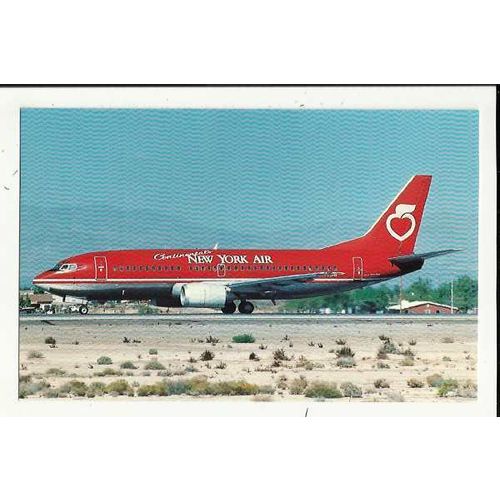 Aviation CONTINENTAL AIRLINES BOEING 737-3T0 Postcardby AirlinerCard (ALC-002)
