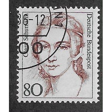 GER 1986 80pf 'FAMOUS WOMEN -CLARA SCHUMANN' FINE USED (EBID69-427)
