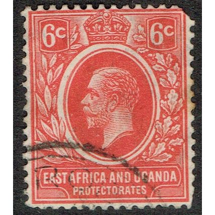 East Africa and Uganda 1912 6c Red Wmk MCrn CA SG46 FU