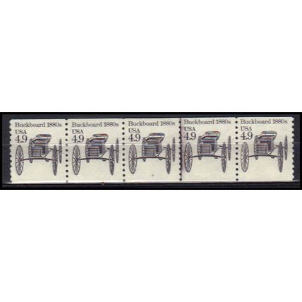 2124 4.9c Buckboard Very Fine MNH Dry Gum PNC 3/5 X0241
