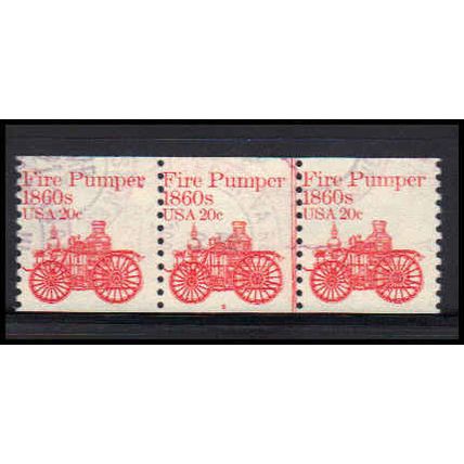 Used 1908 20c Fire Pumper Very Fine PNC 6/3 PA2479