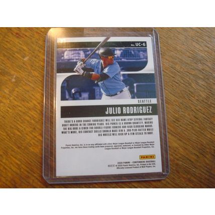 2020 Contenders, Up & Coming insert, Julio Rodriguez RC, #UC-6