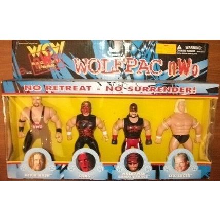 wcw wwe wwf ljn classic superstars nwo wolfpac nash, sting, savage, luger