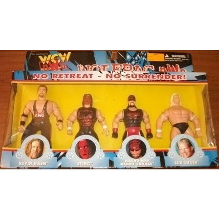 wcw wwe wwf ljn classic superstars nwo wolfpac nash, sting, savage, luger