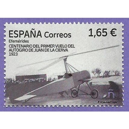 ESPAÑA. 2023. MNH. EDIFIL # 5630. AUTOGIRO DE JUAN DE LA CIERVA