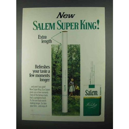 1967 Salem Cigarettes Ad - New Super King