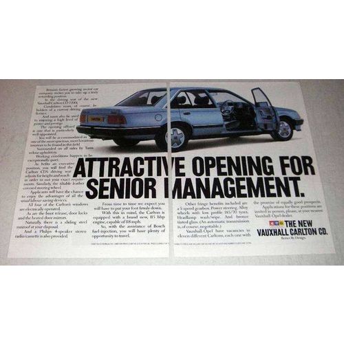 1985 Vauxhall Carlton CD Car Ad - For Senior Management