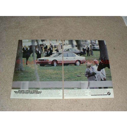1988 2-page BMW 7-Series Car Ad, Brings New Blood!!
