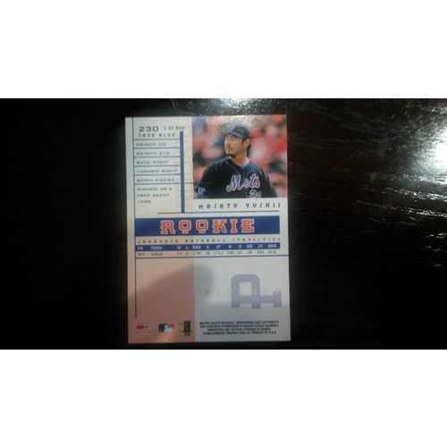 1998 Leaf Rookies & Stars True Blue Card # 230 Masato Yoshii Ex (5) N. Y. Mets