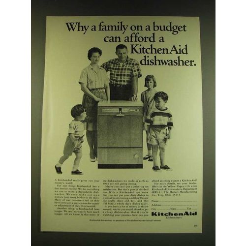1966 KitchenAid Dishwasher Ad - Why a family on a budget can afford