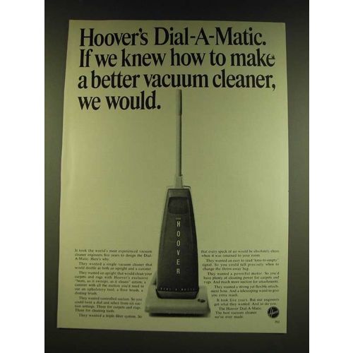 1966 Hoover Dial-a-Matic Vacuum Cleaner Ad - If we knew how