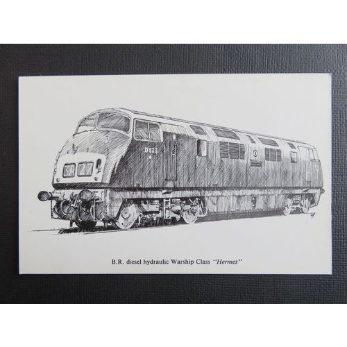 BR Diesel Hydraulic Warship Class 'Hermes' Postcard