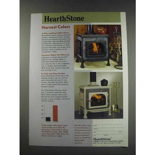 1991 HearthStone Harvest Woodstove Ad - HearthStone Harvest Colors