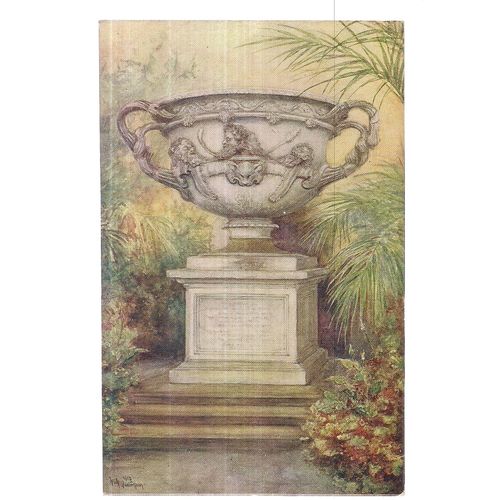 WARWICK VASE.unused postcard The Burrell Collection Glasgow museum #