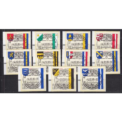 LIECHTENSTEIN [ATM] MiNr 0001-11 ( O/used ) Ersttag, alle Orte