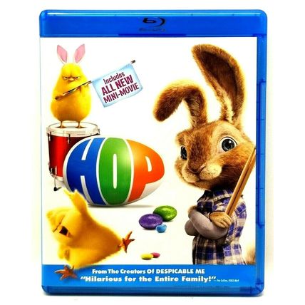 Hop (Blu-ray/DVD, 2011) Mini Movie Bunny Rabbit Chicks Easter Animation (L19)