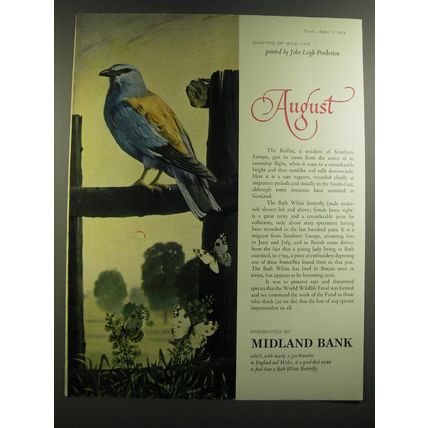 1964 Midland Bank Ad - Rarities of Wild Life - John Leigh Pemberton - August