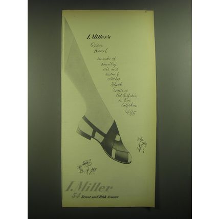 1945 I. Miller Open Road Shoes Advertisement