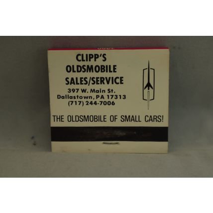 1980 Oldsmobile Omega Sedan Clipp’s Oldsmobile Sales Service Promo Matchbook