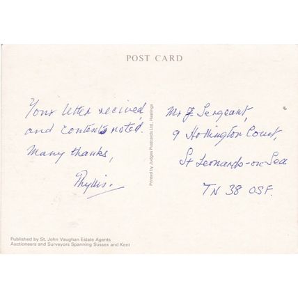 Corfe Cottages Dorset Postcard used corner crease
