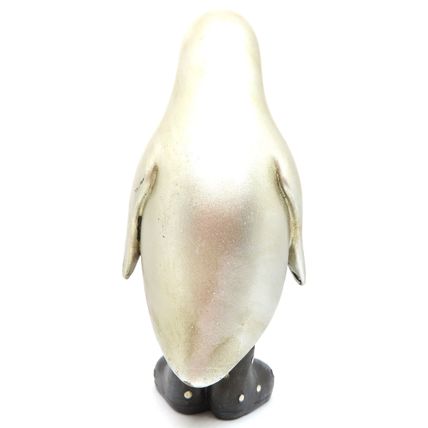 Shabby Chic Penguin Figurine Wearing Spotted Boots 15.5 CM