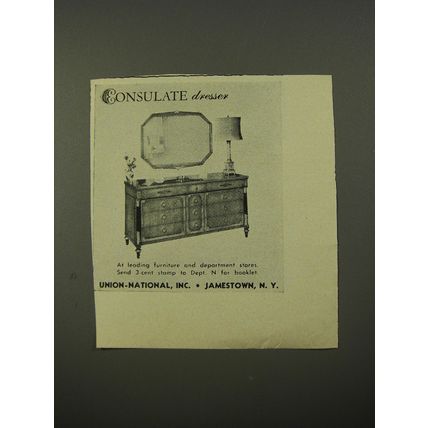 1954 Union National Consulate Dresser Advertisement