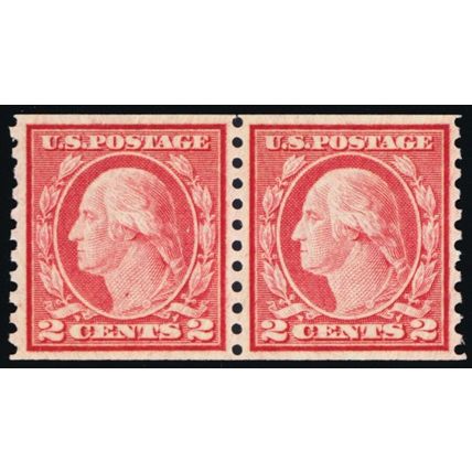 492, Mint 2¢ XF NH Coil Pair Very Well Centered! - Stuart Katz