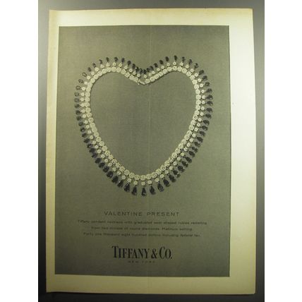 1957 Tiffany & Co. Jewelry Ad - Valentine Present