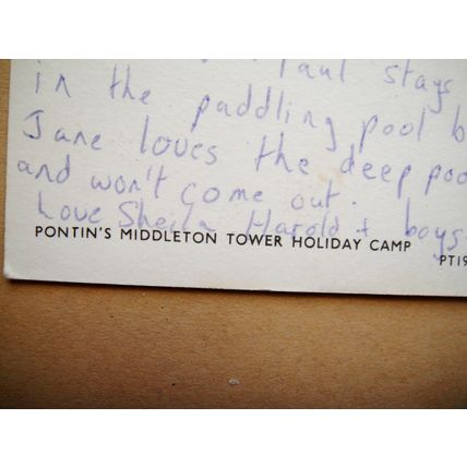 Postcard Holiday Camp Pontins Middleton Tower Morecambe Used