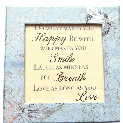 Jewellery Box Do What Makes You Happy Carte Postal Design Silver & Purple 8.5 CM