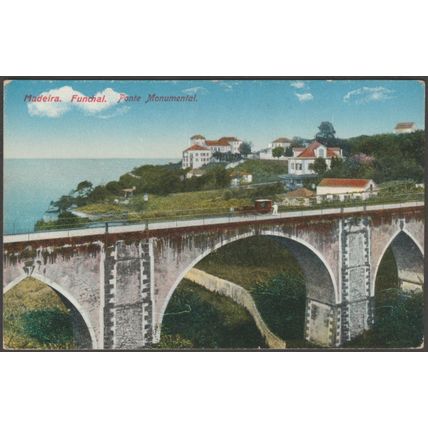 Ponte Monumental, Funchal, Madeira, c.1910 - BP Bilhete Postal