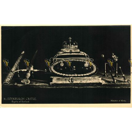 Regalia Of Scotland, Edinburgh Castle, RP Ministry Of Works Postcard
