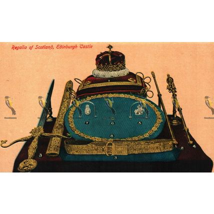 Regalia Of Scotland, Edinburgh Castle, Valentines Series Postcard