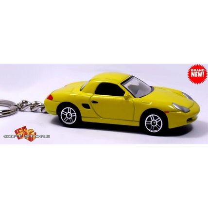 HTF KEYCHAIN YELLOW PORSCHE BOXSTER CUSTOM Ltd GREAT GIFT For DESK DISPLAY