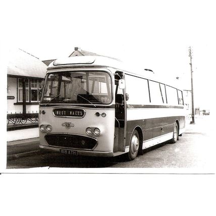 Black & White Photograph of West Wales Motors Ltd. of Tycroes - 818 ATH ex Eynon