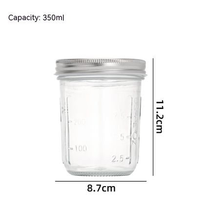 Mason Sealed Glass Cup Portable With Lid