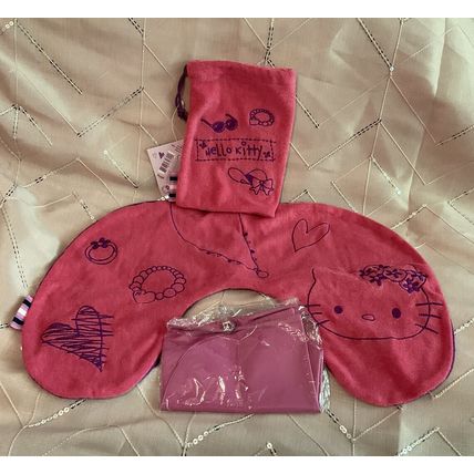 A Rare New Sanrio 2007 Hello Kitty Airline Pillow W/Bag
