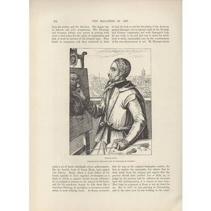 ANTONIO MORO 1885 Hendrik Hondius VICTORIAN PRINT