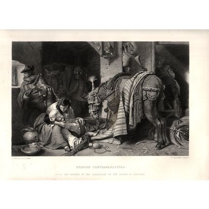 SPANISH CONTRABANDISTAS 1866 John Phillip - William Ridgway VICTORIAN ENGRAVING