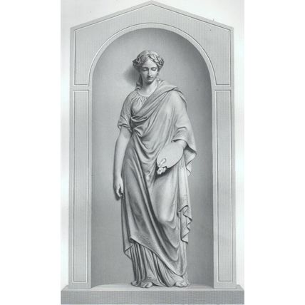 MUSE OF PAINTING 1866 Richard Austin Artlett - John Henry Foley ENGRAVING