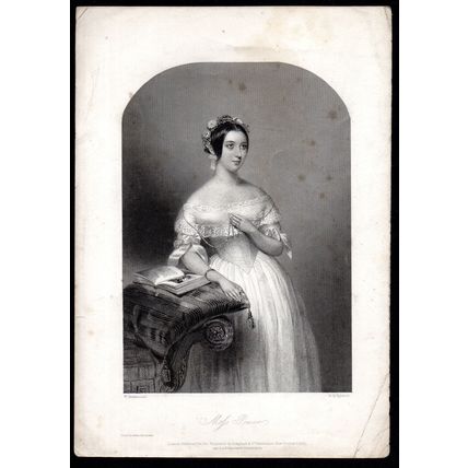MISS POWER 1842 William Henry Egleton - William Drummond ANTIQUE ETCHING