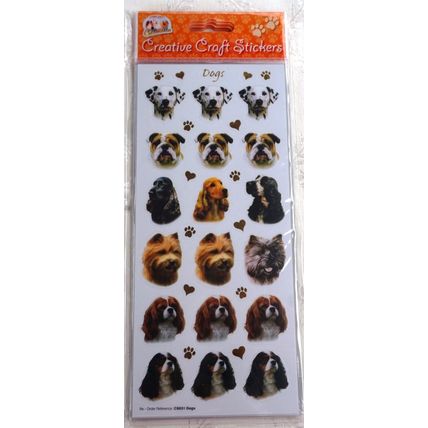 DOG CRAFT STICKERS - ASSORTED DOGS - STICKERS FOR CARD CRAFT SCRAPBOOKING ETC