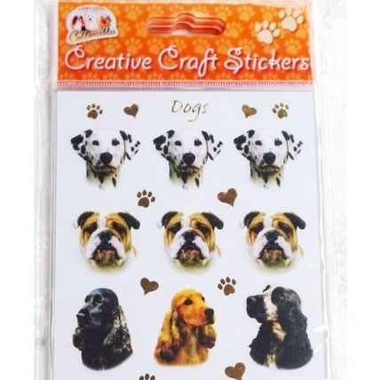 DOG CRAFT STICKERS - ASSORTED DOGS - STICKERS FOR CARD CRAFT SCRAPBOOKING ETC