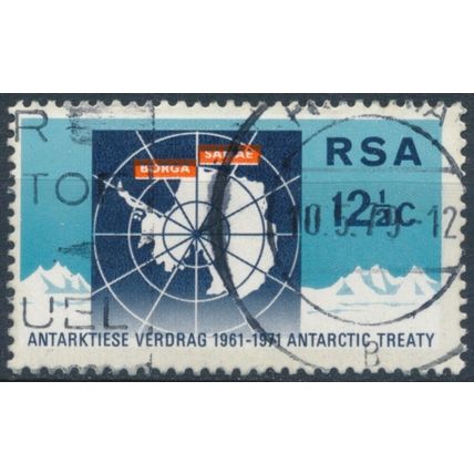 10ᵗʰ Anniv of The Antarctic Treaty - South Africa 1971 - F H - SG 304 (G)