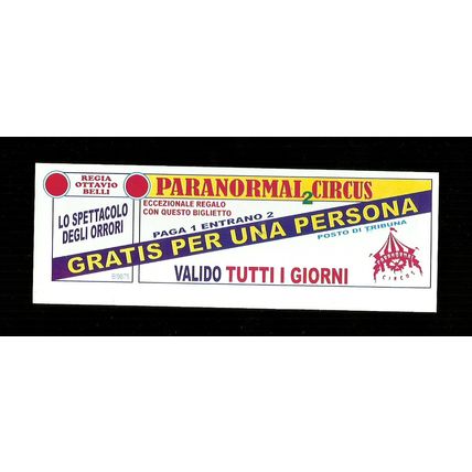 Biglietto Ingresso Circo - Panoramal Circus - misura cm. 13x4