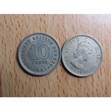 Borneo 1961 10 Cents Coin