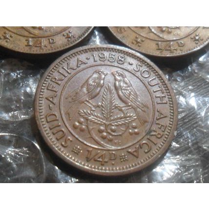 3 x George VI & Elizabeth II farthings - South Africa.
