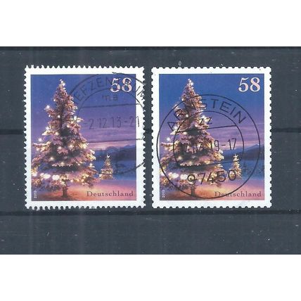 Germany Stamps 2013 Christmas used SG 3878 - 3879 Normal & s/a (AR423)