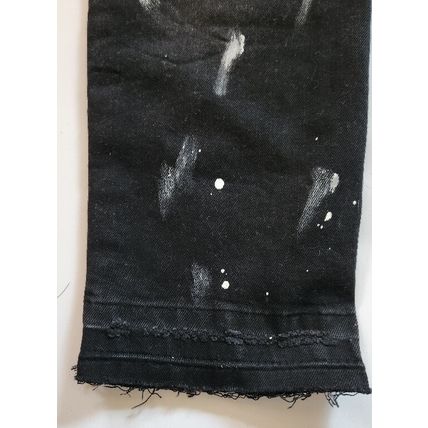 New purple brand men's Black Spash-INK personality fashion jeans, size 32