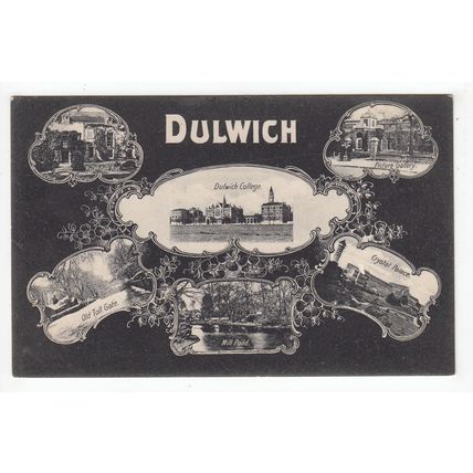 Old Multiview of Dulwich Postcard London Local Publisher Lydall & Son